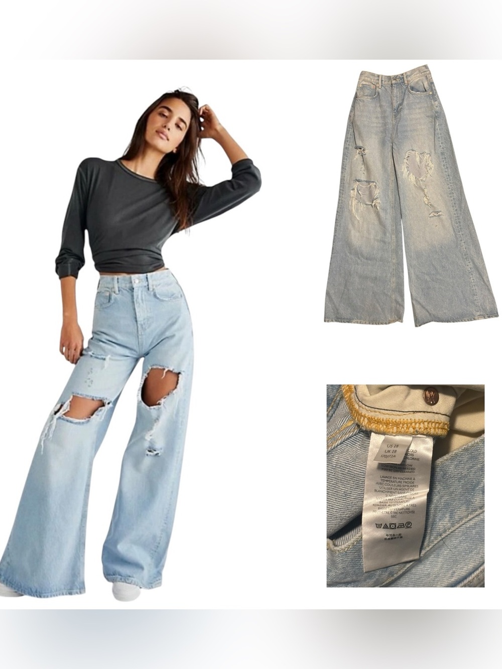 We The Free Ellie Wide Leg Jeans - Picture 1 of 5